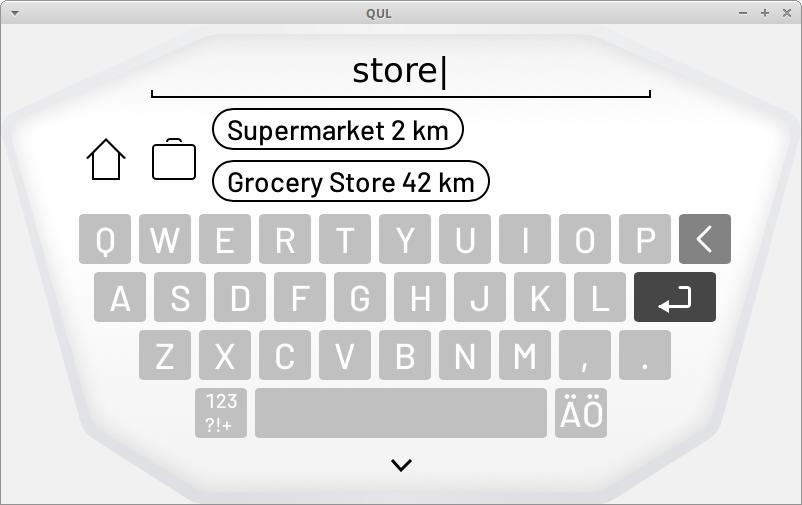 Keyboard on the motorcycle cluster demo.
