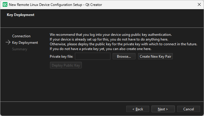 Key deployment step in the setup process.