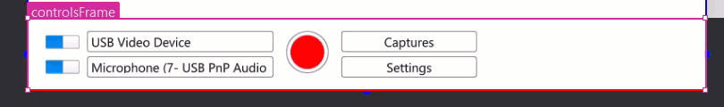 Animation cycling through column layouts in control panel