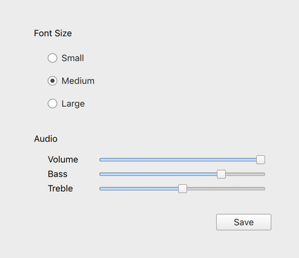 Gallery of controls in Fusion style light theme
