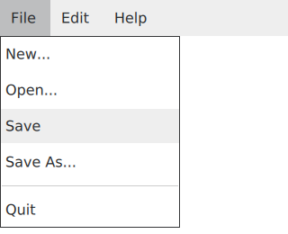 Menu bar with File, Edit, and View menus