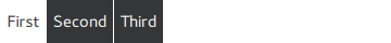 Tab bar with First, Second, Third tabs at implicit widths