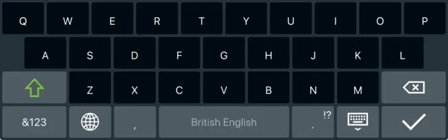 Screenshot of the English (British) Layout