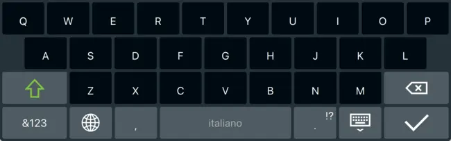 Screenshot of the Italian Layout