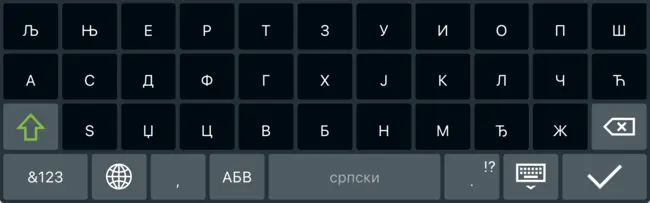 Screenshot of the Serbian Layout