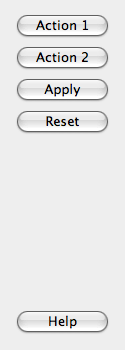 Several buttons using the horizontal modeless style on macOS