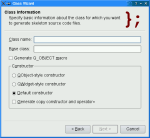 Application showing a dialog