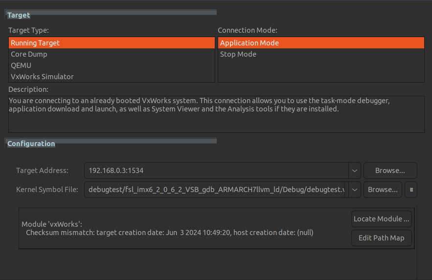 Connection to the device