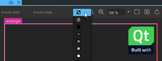 Transparent canvas color for a transparent component instance.