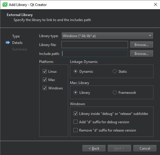 Adding an external library