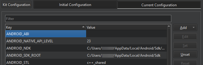 CMake settings for building AABs