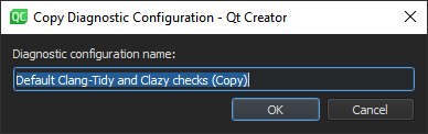 Copy Diagnostic Configurations dialog