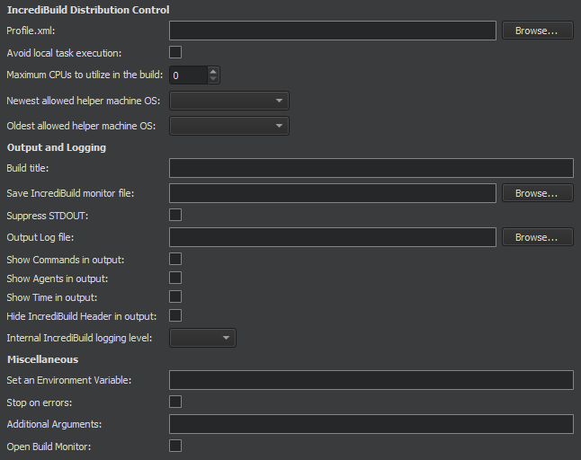 IncrediBuild build steps for Windows