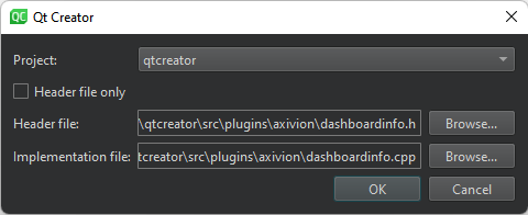 Give names to header and implementation files
