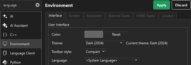 Filtering preferences