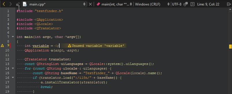 Semantic error in the Edit mode