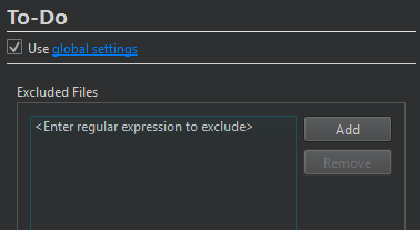 Excluded files in To-Do preferences