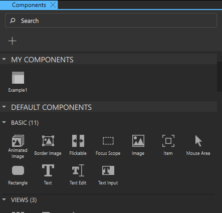 Components view.