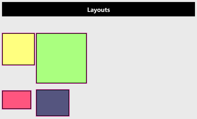 Components in grid rows and columns.