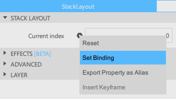 Getting the context menu to bind components.