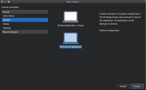 Create a new Project in Qt Design Studio