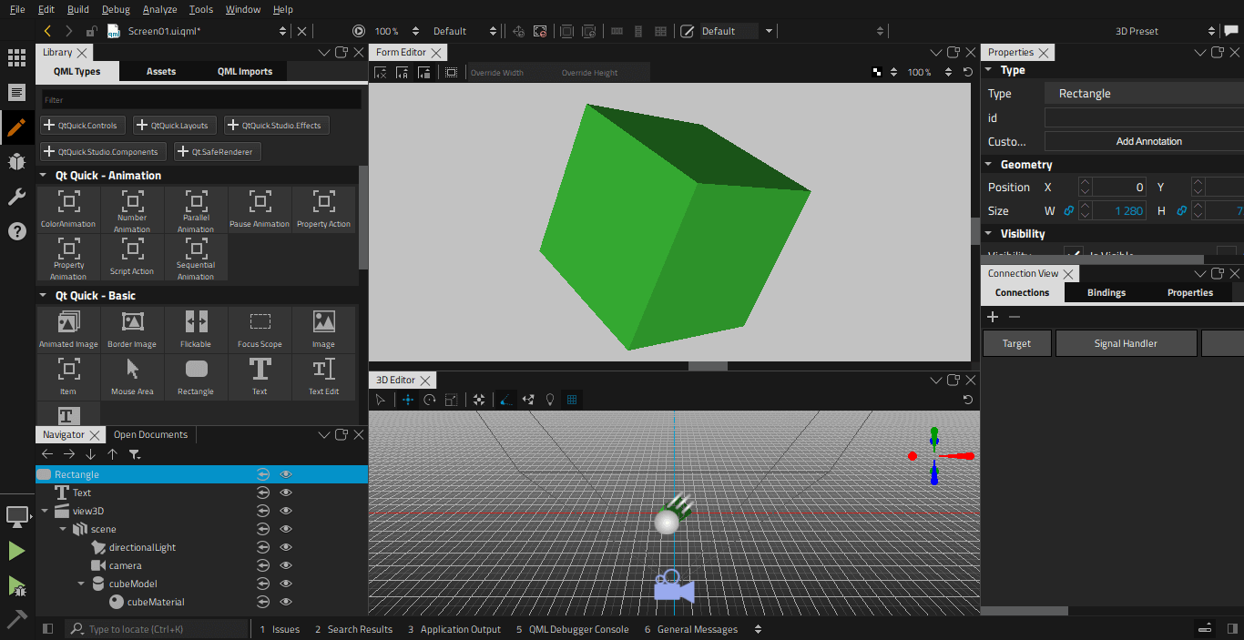 New project in Qt Design Studio