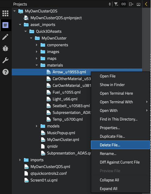 Delete individual files