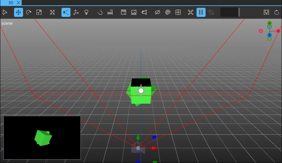 The Camera view in the 3D view.
