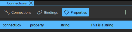 Connections View Properties tab