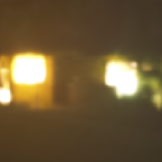 A close-up of a light in the scene with HDR Scale set to 8.