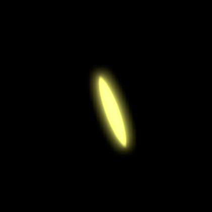 A close-up of a light in the scene with Blur level set to 1, 2, 3.