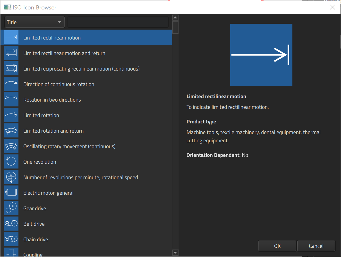 The Iso Icon browser window.
