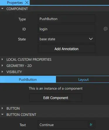 Push button properties.