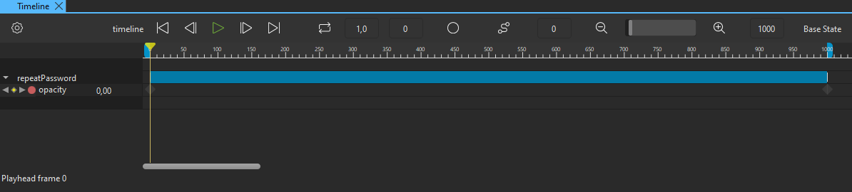 Recording the opacity property.