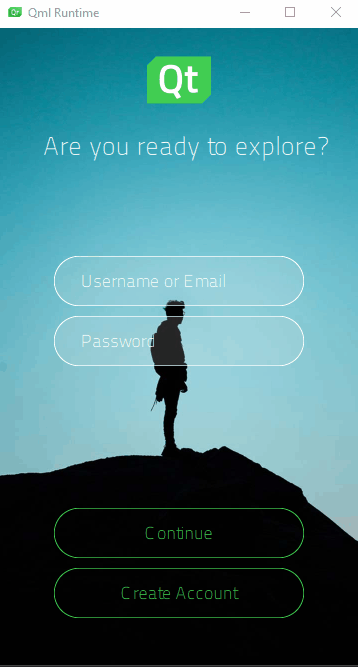 Moving between the login page and the account creation page.