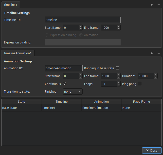 Setting up the TrackView animation.