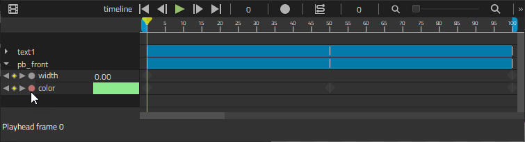 Color animation timeline