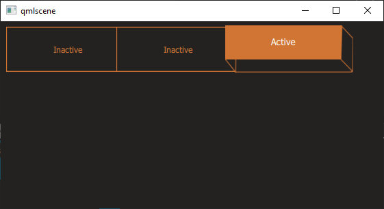 Button preview as part of a screen