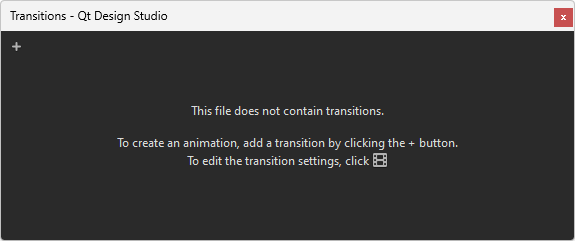 Empty Transitions view