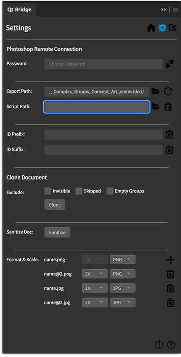 The Script Path field highlighted in the settings.