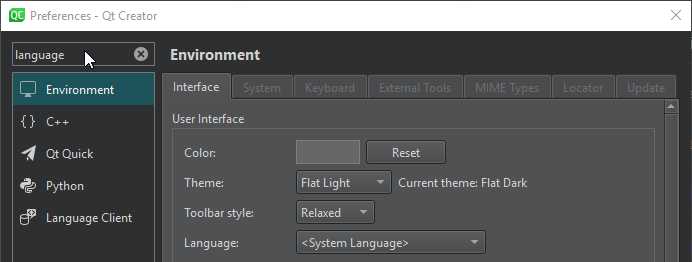 Filtering preferences