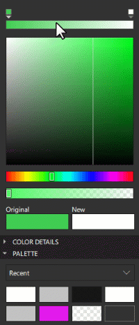 An Animation showing how to add and remove gradient stops.