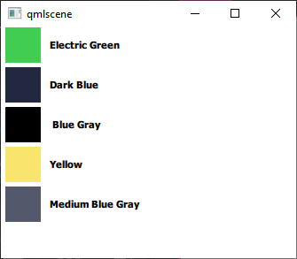 Preview of a list view