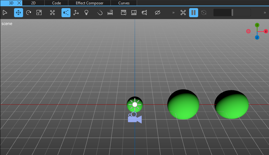 Spheres drawn with a 3D Repeater and a ListModel.