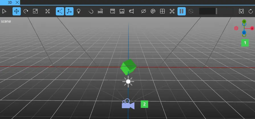 Axis helper in the 3D view