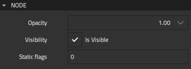 Node properties for 3D components