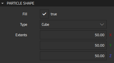 Particle Shape properties