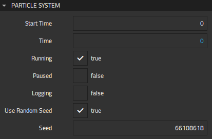 Particle System properties