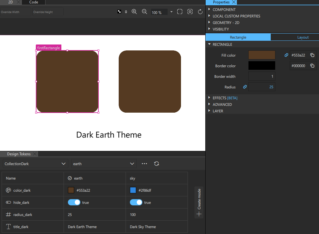 Binding Design Tokens with component properties