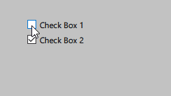 Previewing two check boxes bound with a NOT operator